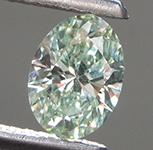 0.70ct Green VVS2 Oval Shape Lab Grown Diamond R10277