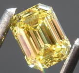 1.02ct Yellow VVS2 Emerald Cut Lab Grown Diamond R10400