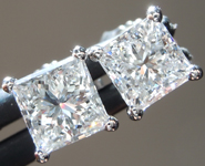 1.39ctw E-F Princess Cut Lab Grown Diamond Earrings R10378