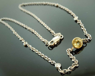 0.78ct Yellow Round Sapphire Necklace R5772