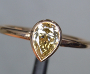 0.52ct Brown Pear Shape Diamond Ring R9994