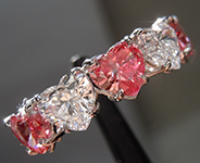 SOLD....2.59ctw Pink and Colorless Heart Shape Lab Grown Diamond Ring R11023