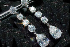 SOLD...Earrings: GIA Matching Pair of F color Pear Shape Diamonds in PLATINUM Gizmos R1869