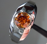 1.50ct Orange Round Brilliant Diamond Ring R10118