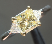 SOLD....1.00ct Fancy Light Yellow SI1 Radiant Cut Diamond Ring R5584
