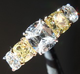 SOLD...2.40ct tw Canary and Colorless Diamond Ring R6320