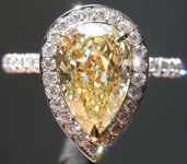 1.53ct Yellow SI1 Pear Shape Diamond Ring R6343