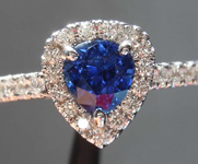 SOLD....0.87ct Blue Pear Shape Sapphire Ring R6689
