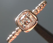 0.47ct M (Brown) VS2 Cushion Cut Diamond Ring R6995