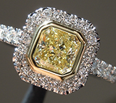 0.84ct Yellow VS1 Radiant Cut Diamond Ring R7240