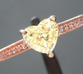 SOLD...0.85ct Yellow VS2 Heart Shape Diamond Ring R7290