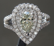0.79ct K VS2 Pear Brilliant Diamond Ring R7703
