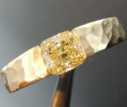 SOLD...1.01ct Intense Yellow SI2 Cushion Cut Diamond Ring R8084