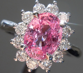 2.05ct Pink Oval Sapphire Ring R8556