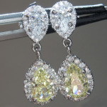 2.02ctw Yellow Pear Shape Diamond Earrings R8894