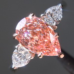 1.62ct Pink VVS2 Pear Shape Lab Grown Diamond Ring R9459